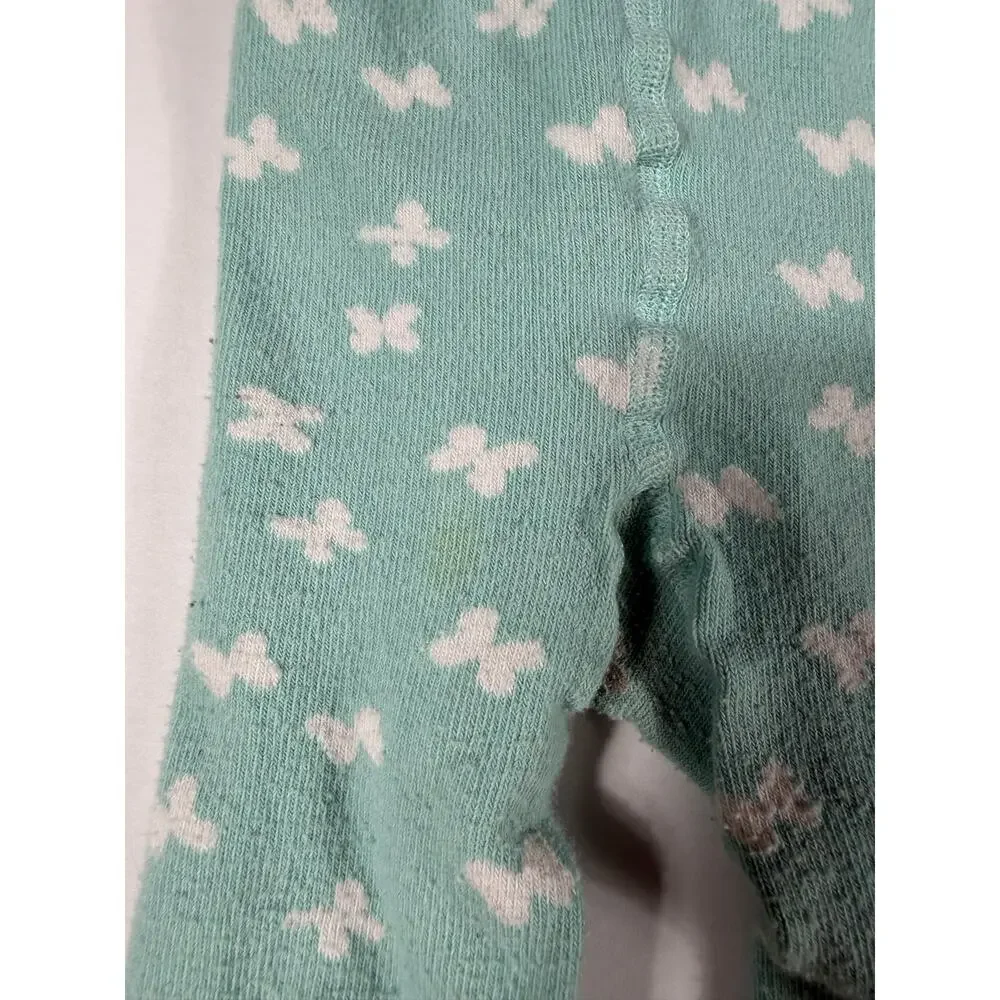 Hanna Andersson Girls Tights Lot of 3 Size 3–4 Butterflies Flowers Solid